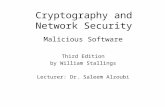 Cryptography and Network Security Malicious Software Third Edition by William Stallings Lecturer: Dr. Saleem Alzoubi.