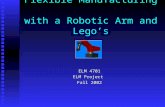Flexible Manufacturing with a Robotic Arm and Lego’s ELM 4701 ELM Project Fall 2002.