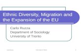 Carlo Ruzza University of Trento 1 Ethnic Diversity, Migration and the Expansion of the EU Carlo Ruzza Department of Sociology University of Trento.