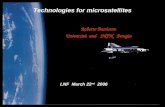 Roberto Battiston Università and INFN Perugia LNF March 22 nd 2006 Technologies for microsatellites.