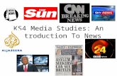 KS4 Media Studies: An Introduction To News. JunaidAleemKolsuma Nawaz Samran Yahya Shahbaz Jordan BAJ Ayaanle Yasin Rhiannon Unzila Cameron Chadwick Samiya.