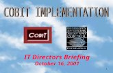 1 IT Directors Briefing October 16, 2001 2  Deputy State Auditor, MIS & IT Audit, Commonwealth of Massachusetts  Adjunct faculty at Bentley College.