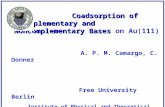 Coadsorption of Complementary and Noncomplementary Bases Coadsorption of Complementary and Noncomplementary Bases on Au(111) A. P. M. Camargo, C. Donner.