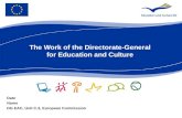 The Work of the Directorate-General for Education and Culture Date Name DG EAC, Unit C.3, European Commission.