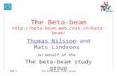 RNB 6The beta-beam study group The Beta-beam  Thomas Nilsson and Mats Lindroos on behalf of the The beta-beam study.