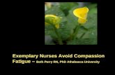 Exemplary Nurses Avoid Compassion Fatigue – Beth Perry RN, PhD Athabasca University.
