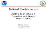 Ronla Henry NWS/OST/PPD AWIPS Tech Infusion Overview and Status May 11, 2009 National Weather Service.