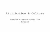 Attribution & Culture Sample Presentation for Prosem.
