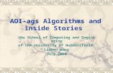 AOI-ags Algorithms and inside Stories the School of Computing and Engineering of the University of Huddersfield Lizhen Wang July 2008.