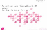 TNS mrbi/148930/Retention of Women in the Defence Force/December 2006 Retention And Recruitment Of Women In The Defence Forces Department of Defence.
