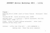 1 AERONET Winter Workshop 2011 - Lille Program : Wednesday 09-18 (12h30- lunch at France Telecom - Restaurant- 15min walk) Thursday 09-18h (lunch LOA meting.