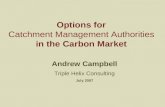 Options for Catchment Management Authorities in the Carbon Market Andrew Campbell Triple Helix Consulting July 2007.