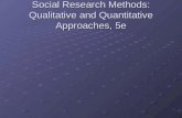 Social Research Methods: Qualitative and Quantitative Approaches, 5e.