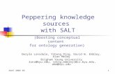 AAAI 2002 WS1 Peppering knowledge sources with SALT Deryle Lonsdale, Yihong Ding, David W. Embley, Alan Melby Brigham Young University lonz@byu.edu, {ding,embley}@cs.byu.edu,