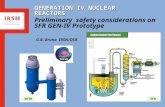 GENERATION IV NUCLEAR REACTORS Preliminary safety considerations on SFR GEN-IV Prototype G.B. Bruna IRSN/DSR VHTR TRISO SFR.