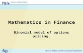 Mathematics in Finance Binomial model of options pricing.