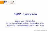 Polytech’Nice Année 2006/2007 1 SNMP Overview Jean-Luc Ernandez  Jean-Luc.Ernandez@AtosOrigin.com.