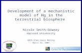 Development of a mechanistic model of Hg in the terrestrial biosphere Nicole Smith-Downey Harvard University GEOS-Chem Users Meting April 12, 2007.