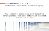New climate scenarios and possible consequences for air pollution control Detlef van Vuuren.