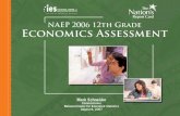 1 NAEP 2006 12 th Grade Economics Assessment. 2 ► First NAEP assessment of economics ► Content areas: market economy, national economy, and international.