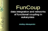 FunCoup data integration and networks of functional coupling in eukaryotes Andrey Alexeyenko.
