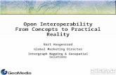 Open Interoperability From Concepts to Practical Reality Bart Hoogenraad Global Marketing Director Intergraph Mapping & Geospatial Solutions.