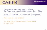 Www.oasis-open.org 1 Governance Excerpt from Reference Architecture for SOA (OASIS SOA-RM TC work in-progress) Ken Laskey, co-editor 5 th SOA for E-Government.