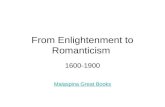 From Enlightenment to Romanticism 1600-1900 Malaspina Great Books.
