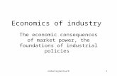 Industrypartsa/b1 Economics of industry The economic consequences of market power, the foundations of industrial policies.