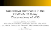 Supernova Remnants in the ChASeM33 X-ray Observations of M33 Knox Long, Bill Blair, Frank Winkler, Terry Gaetz, David Helfand, Jack Hughes, Kip Kuntz,