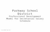 Parkway School District Professional Development Model for Secretarial Salary Schedule SecschsalPDMem/ August 2010.