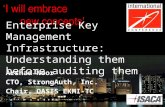 Enterprise Key Management Infrastructure: Understanding them before auditing them Arshad Noor CTO, StrongAuth, Inc. Chair, OASIS EKMI-TC.