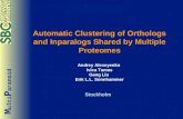 M ulti P aranoid Automatic Clustering of Orthologs and Inparalogs Shared by Multiple Proteomes Andrey Alexeyenko Ivica Tamas Gang Liu Erik L.L. Sonnhammer.