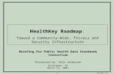 Version 8.0-1- Briefing For Public Health Data Standards Consortium Presented by: Holt Anderson Arlington, VA March 19, 2001 HealthKey Roadmap: Toward.