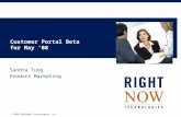 © 2008 RightNow Technologies, Inc. Customer Portal Beta for May ‘08 Sandra Tung Product Marketing.