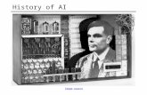 History of AI Image source. Origins of AI 1940s McCulloch & Pitts neurons; Hebb’s learning rule 1950 Turing’s “Computing Machinery and Intelligence” Shannon’s.