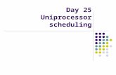 Day 25 Uniprocessor scheduling. Algorithm: Selection function Selection function – which process among ready processes to select. w – time spent in system,