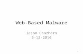Web-Based Malware Jason Ganzhorn 5-12-2010 1. Background A large number of transactions take place over the Internet – Shopping – Communication – Browse.