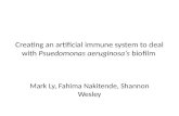 Creating an artificial immune system to deal with Psuedomonas aeruginosa’s biofilm Mark Ly, Fahima Nakitende, Shannon Wesley.