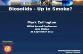 Biosolids - Up in Smoke? Mark Cullington NBMA Annual Conference Lake Chelan 21 September 2010.
