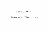 Lecture 9 Inexact Theories. Syllabus Lecture 01Describing Inverse Problems Lecture 02Probability and Measurement Error, Part 1 Lecture 03Probability and.