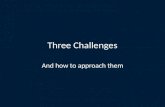Three Challenges And how to approach them. Three Challenges Broken Community Financial Stress Mission Focus.