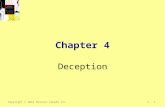 Copyright © 2012 Pearson Canada Inc.4 - 1 Chapter 4 Deception.