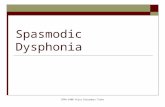 SPPA 6400 Voice Disorders Tasko Spasmodic Dysphonia.