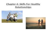 Chapter 6: Skills For Healthy Relationships. Lesson 1: Foundations of a Healthy Relationship A relationship is a bond or connection you have with someone.