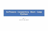 Software Carpentry Boot Camp Python V0.1 dd 07-04-2015.