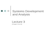 Systems Development and Analysis Lecture 3 (Chapter 18 & 20)