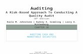 Copyright © 2016 South-Western/Cengage Learning AUDITING CASH AND MARKETABLE SECURITIES CHAPTER 10 Auditing A Risk-Based Approach To Conducting A Quality.