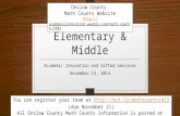 Onslow Math Counts Elementary & Middle Academic Innovation and Gifted Services November 13, 2014 You can register your team at .