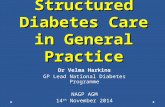 Structured Diabetes Care in General Practice Dr Velma Harkins GP Lead National Diabetes Programme NAGP AGM 14 th November 2014.